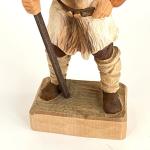 Vintage Henning Norway Hand Carved Wood Viking with Axe - 8" Read