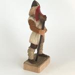 Vintage Henning Norway Hand Carved Wood Viking with Axe - 8" Read