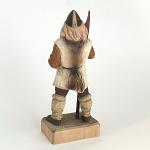 Vintage Henning Norway Hand Carved Wood Viking with Axe - 8" Read