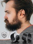 Sterling Silver Viking Runes Ear Cuffs for Women