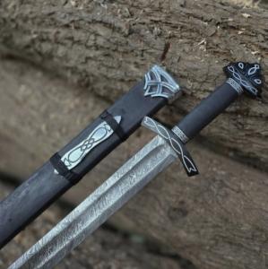 Viking Sword 38" Damascus Steel with Scabbard