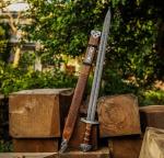 Handmade Damascus Steel Viking Sword with Scabbard