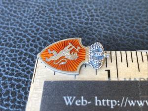 Norwegian Sterling Silver Coat Arms Crown Pin