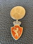 Norwegian Sterling Silver Coat Arms Crown Pin