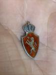 Norwegian Sterling Silver Coat Arms Crown Pin