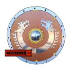 Viking Matt Steel Dragon Battle-Ready Round Shield