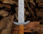 Damascus Steel Viking Sword with Leather Pouch