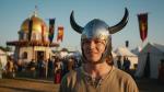 Viking Helmet with Horns – 18 Gauge Steel