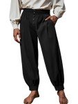 Men's Medieval Viking Knicker Pirate Pants - Black