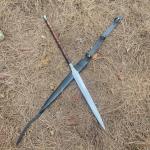 Viking Spear Sword with Custom Carbon Steel Blade