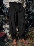 Men's Medieval Viking Knicker Pirate Pants - Black