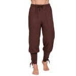 Viking-Style Brown Renaissance Pants for Men