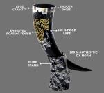 Viking Drinking Horn Set - Authentic Ox Horn Mugs