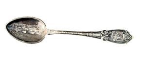 Flekkefjord Silver Serving Spoon with Ship Design