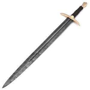 Damascus Steel Viking Sword with Back Sheath