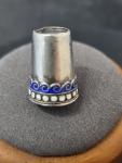Vintage Norwegian Cloisonné Enamel Thimble, c1890-1920