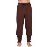 Viking-Style Brown Renaissance Pants for Men