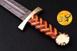 Custom Handmade Damascus Steel Viking Sword
