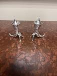 Norwegian Sterling Silver Vintage Salt and Pepper Horns