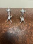 Norwegian Sterling Silver Vintage Salt and Pepper Horns