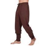 Viking-Style Brown Renaissance Pants for Men