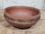 1858 Danish Norwegian Wood Bowl with Original Paint