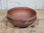 1858 Danish Norwegian Wood Bowl with Original Paint