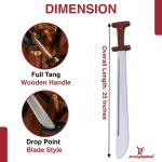 Viking Sword Replica with Leather Sheath, Full Tang