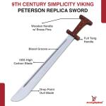 Viking Sword Replica with Leather Sheath, Full Tang