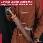 Viking Sword Replica with Leather Sheath, Full Tang