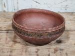 1858 Danish Norwegian Wood Bowl with Original Paint