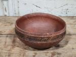 1858 Danish Norwegian Wood Bowl with Original Paint