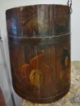 Norwegian Rosemaling Wood Staved Bucket