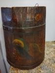 Norwegian Rosemaling Wood Staved Bucket