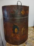 Norwegian Rosemaling Wood Staved Bucket
