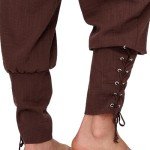 Viking-Style Brown Renaissance Pants for Men