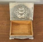 1930s Norway Engraved Pewter Box with Nordic Design