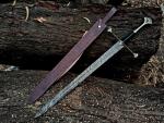 Viking Sword with Decorative Damascus Steel Blade