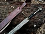 Viking Sword with Decorative Damascus Steel Blade