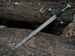 Viking Sword with Decorative Damascus Steel Blade