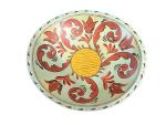 Hand-Painted Vintage Norwegian Wooden Rosemaling Bowl
