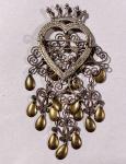 Norwegian Solje Wedding Brooch – Silver Filigree Heart