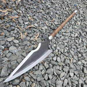 Viking Spear with Carbon Steel Blade and Rosewood Handle