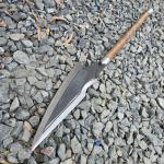 Viking Spear with Carbon Steel Blade and Rosewood Handle