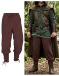 Viking-Style Brown Renaissance Pants for Men