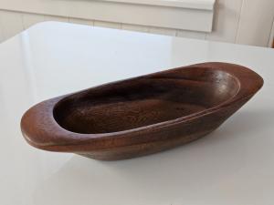 Unique Retro Carved Wood Bowl - Norwegian/Scandinavian