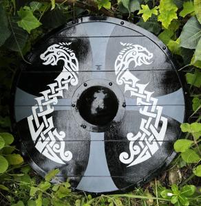 Viking Dragon Round Shield - 24" Larp Collectible