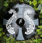 Viking Dragon Round Shield - 24" Larp Collectible