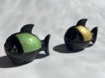 Norwegian Fish Salt and Pepper Shakers in Silver