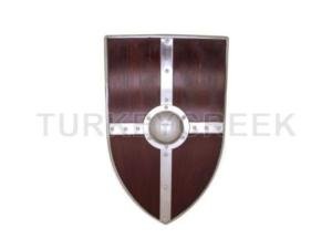 Viking Wooden Shield with Steel Boss